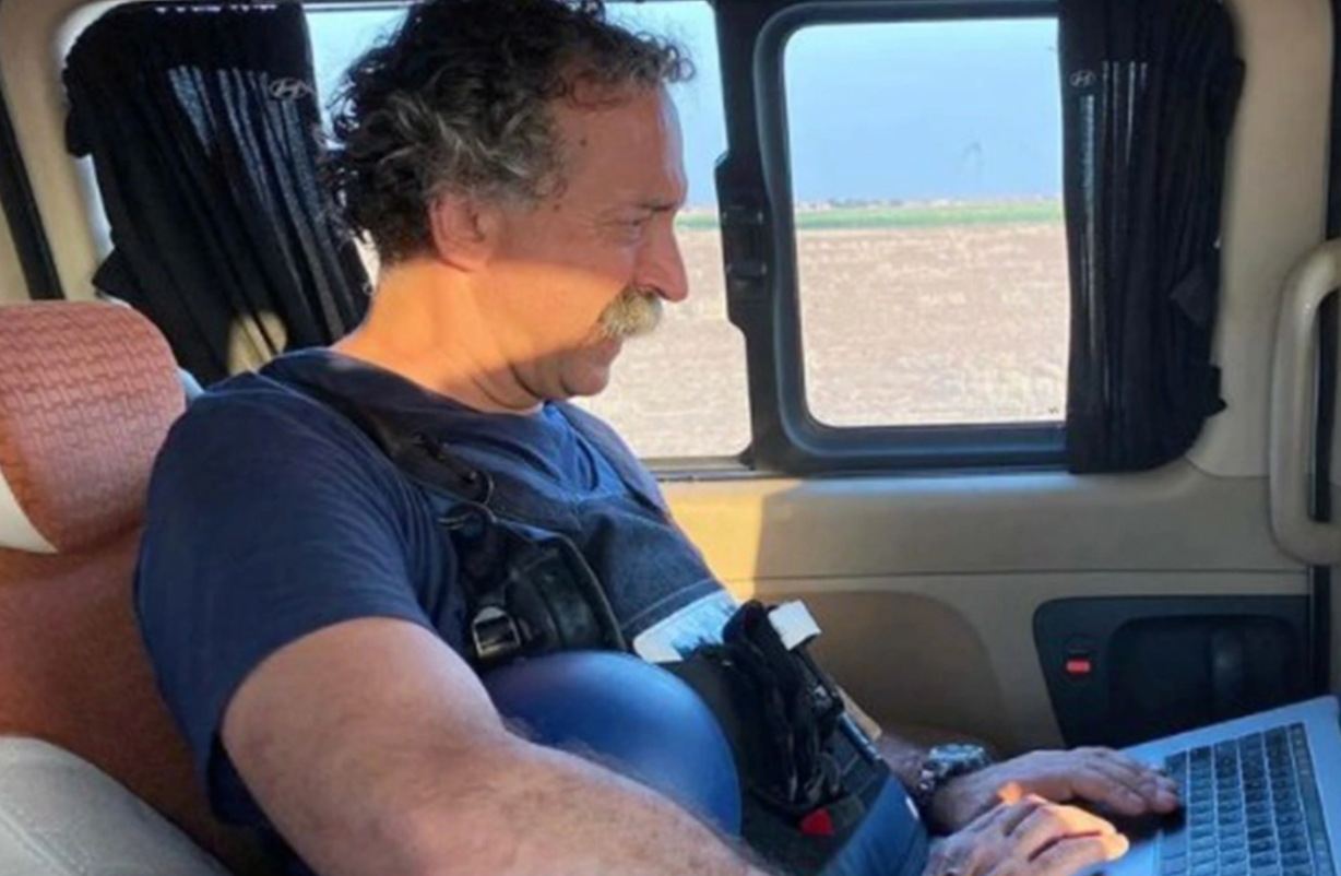 Fox News shared this image of Pierre Zakrzewski reporting in the field in the statement announcing his death in Ukraine