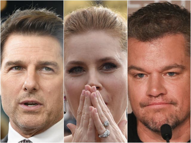 <p>Tom Cruise, Amy Adams and Matt Damon have never won acting Oscars</p>