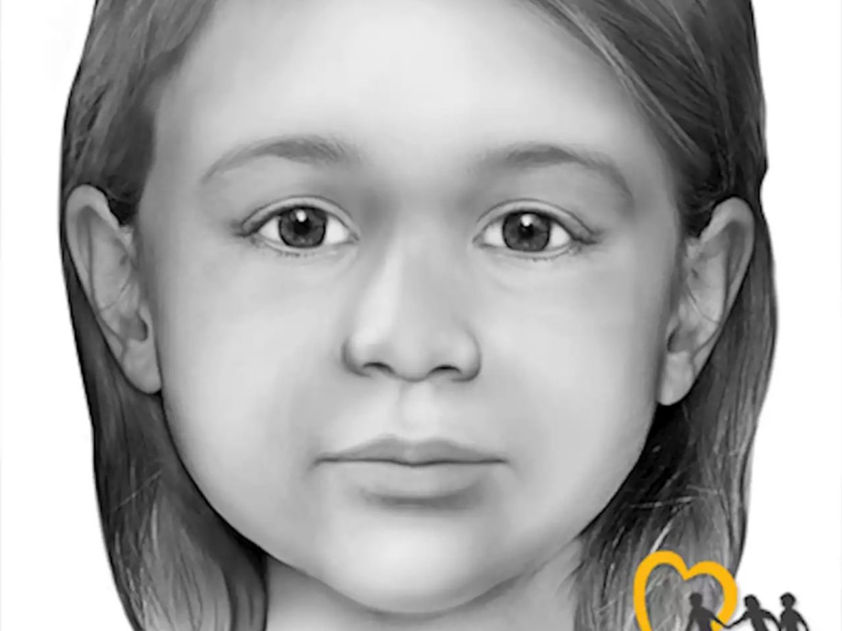 A sketch of “Little Miss Nobody,” a little girl whose unidentified remains were discovered in an Arizona desert wash in 1960.