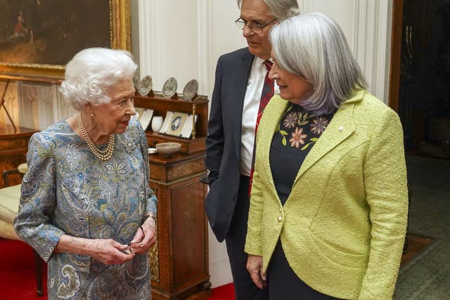 The Queen welcomes Canada’s Governor General Mary Simon (Steve Parsons/PA)