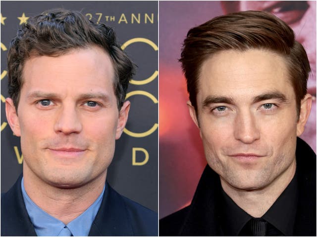 <p>Jamie Dornan and Robert Pattinson</p>