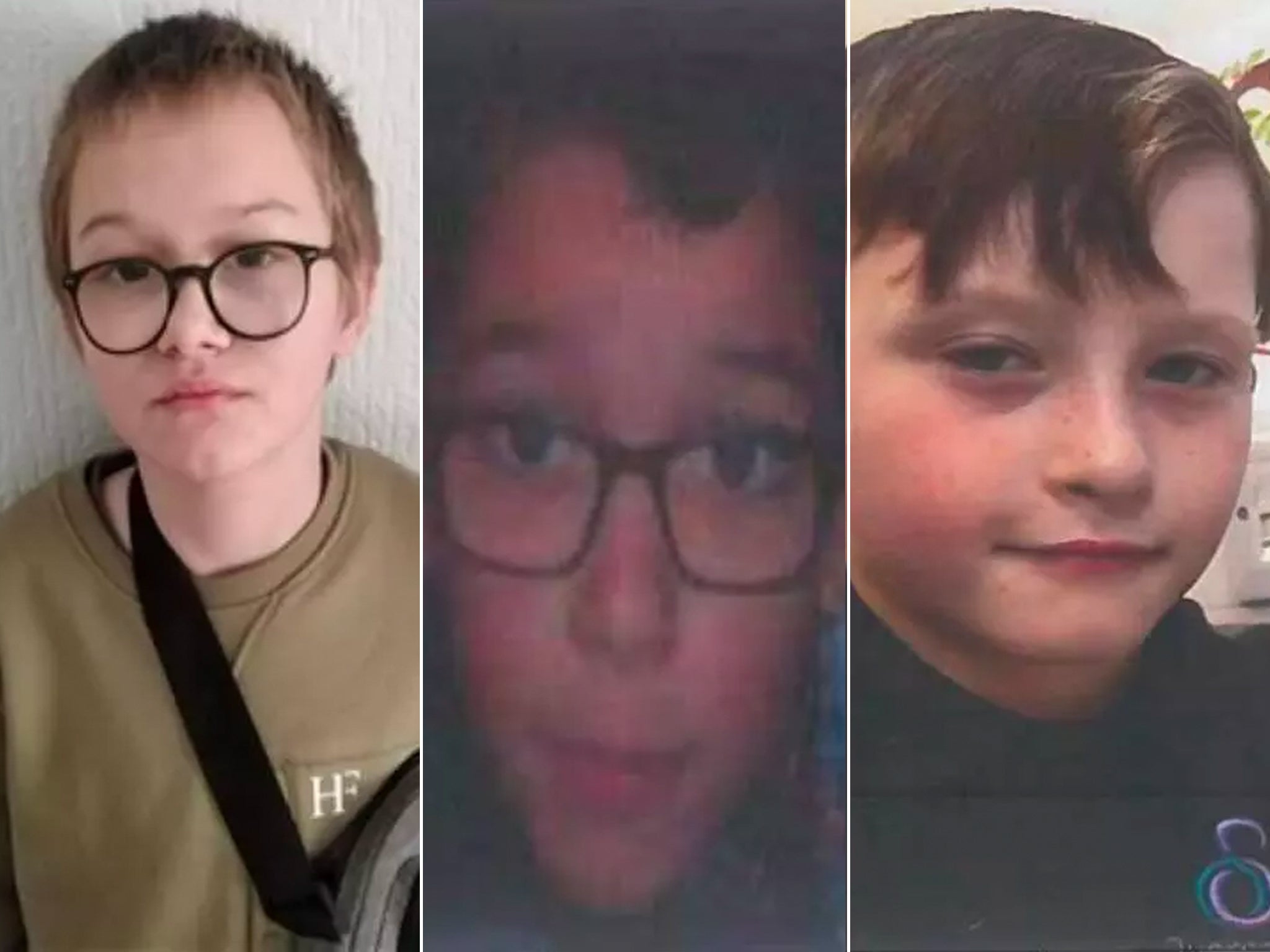 Harley Anderton, Kye Hollingworth and Logan Gray have all been reported missing
