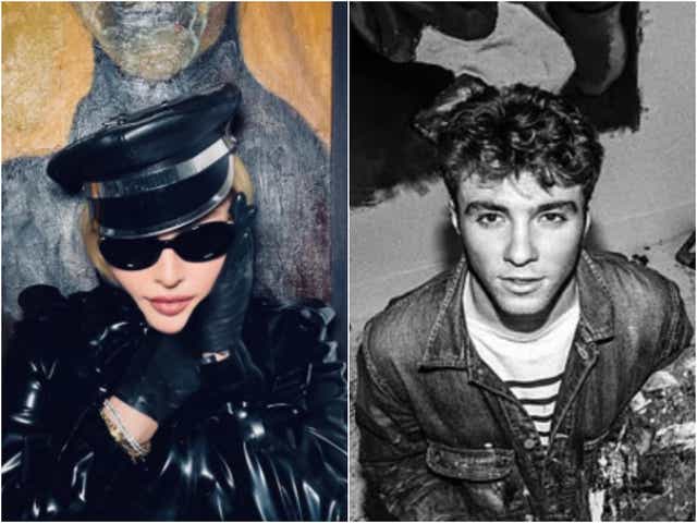 <p>Madonna and Rocco Ritchie</p>
