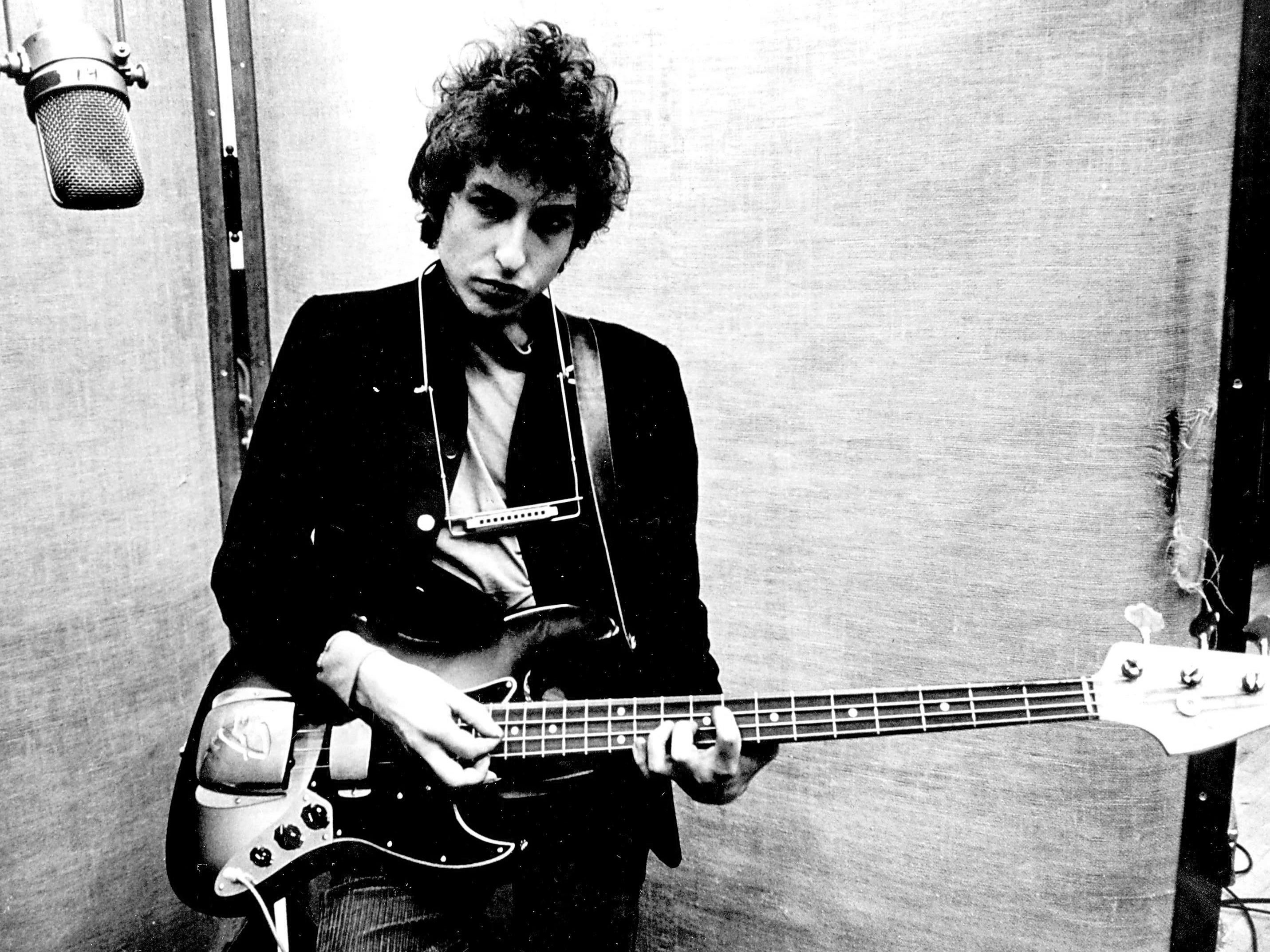 Bob Dylan pictured in 1965 – four years after he released his debut album