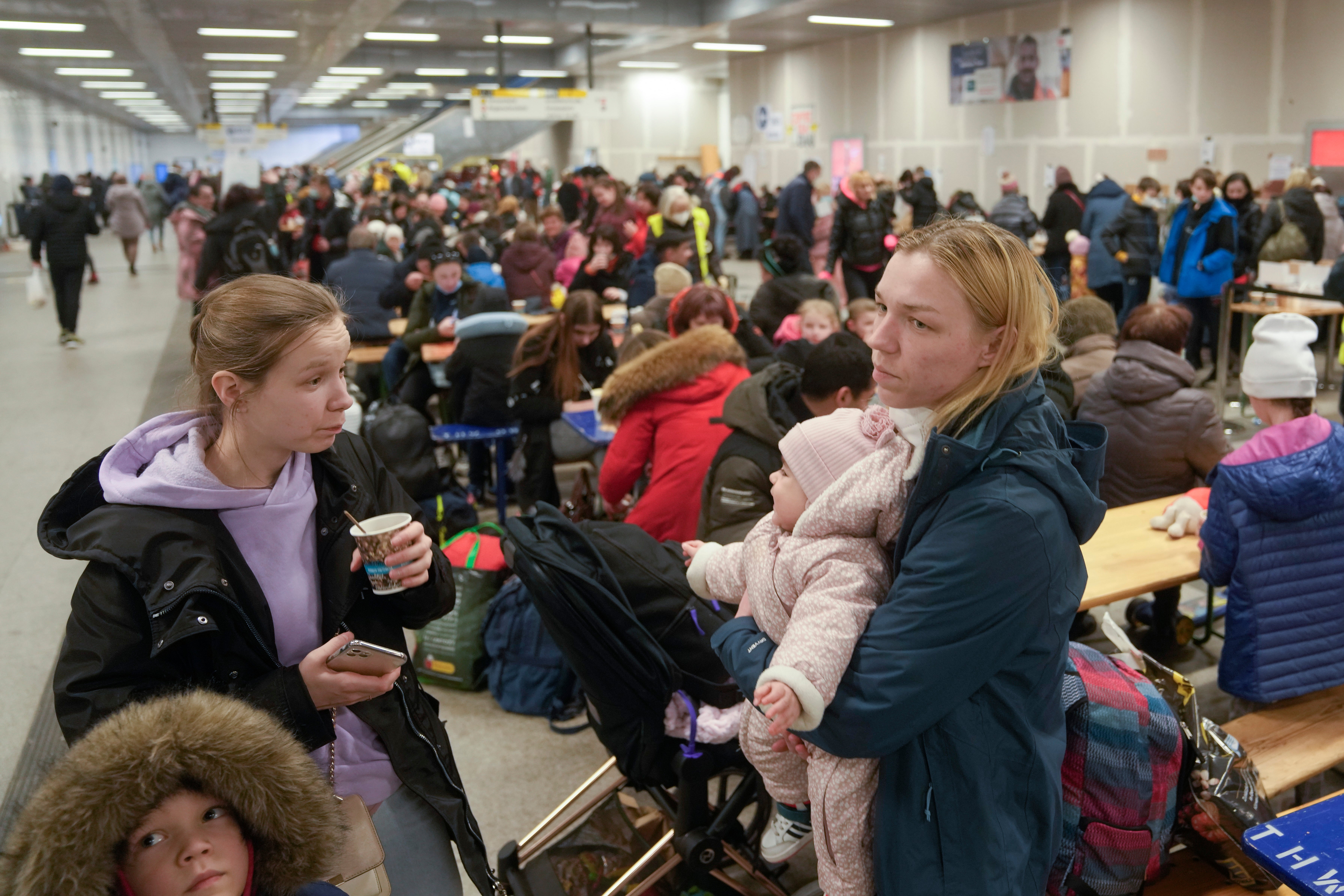 First Minister Nicola Sturgeon said refugees from Ukraine could start arriving in Scotland this weekend (Markus Schreiber/AP)