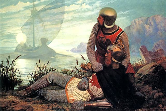 <p>The work is shedding fresh light on the era associated with the legend of King Arthur – whose death is portrayed here in a 19th-century painting by the artist, John Garrick</p>