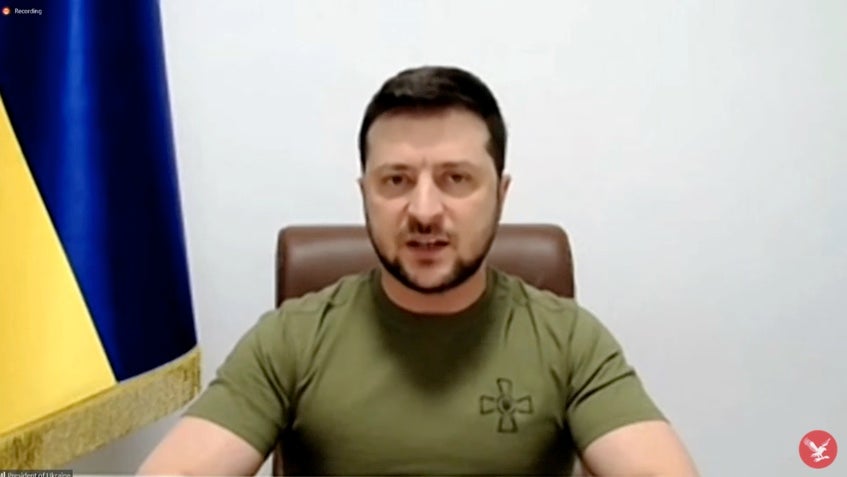 Zelensky repeated calls for a no-fly zone over Ukraine