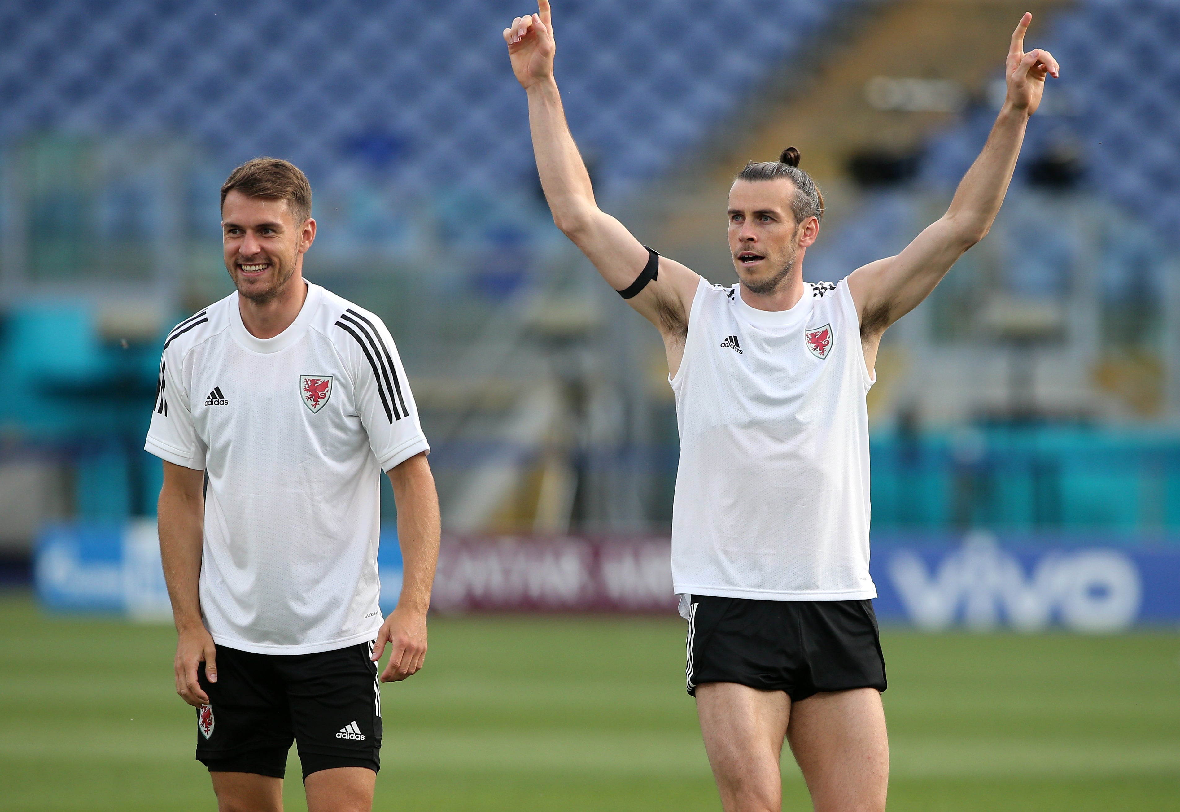Aaron Ramsey (left) and Gareth Bale (right) are “fit and raring to go” for Wales’ World Cup play-off after injury-hit seasons says manager Robert Page (Marco Iacobucci/PA)