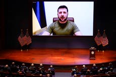 Zelensky speech - live: Ukraine president shows powerful video to Congress after comparing invasion to 9/11