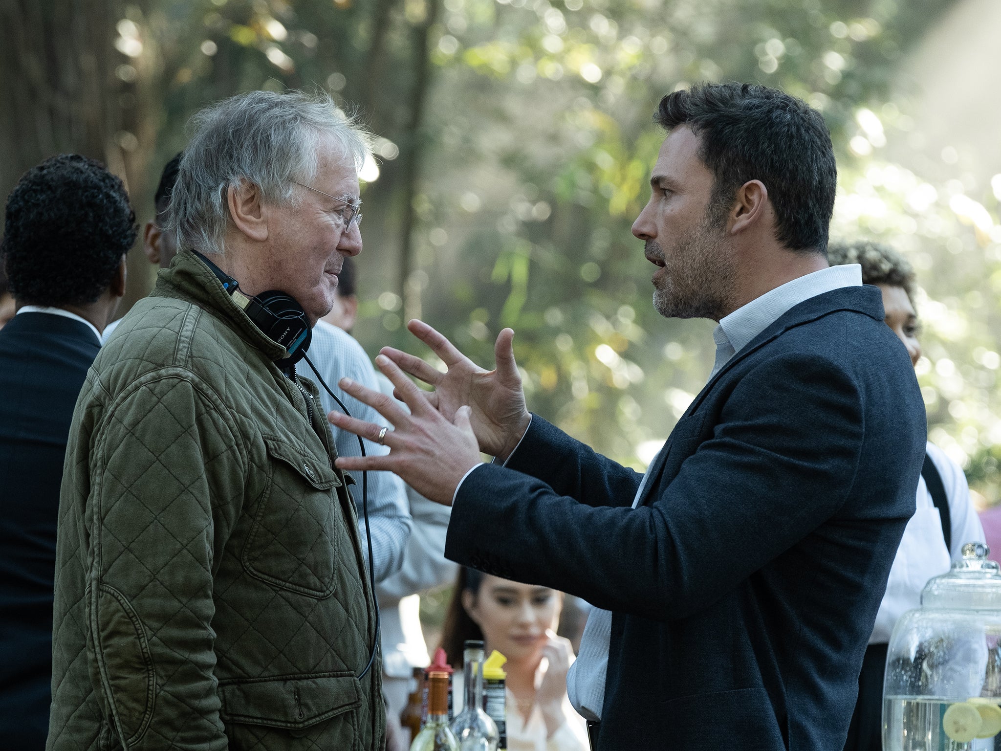 Adrian Lyne directs Ben Affleck on the set of ‘Deep Water'