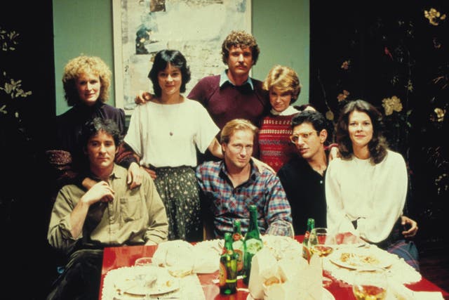 <p>Friends forever: Glenn Close, Meg Tilly, Tom Berenger, Mary Kay Place, Kevin Kline, William Hurt, Jeff Goldblum and JoBeth Williams in ‘The Big Chill’ (1983)</p>