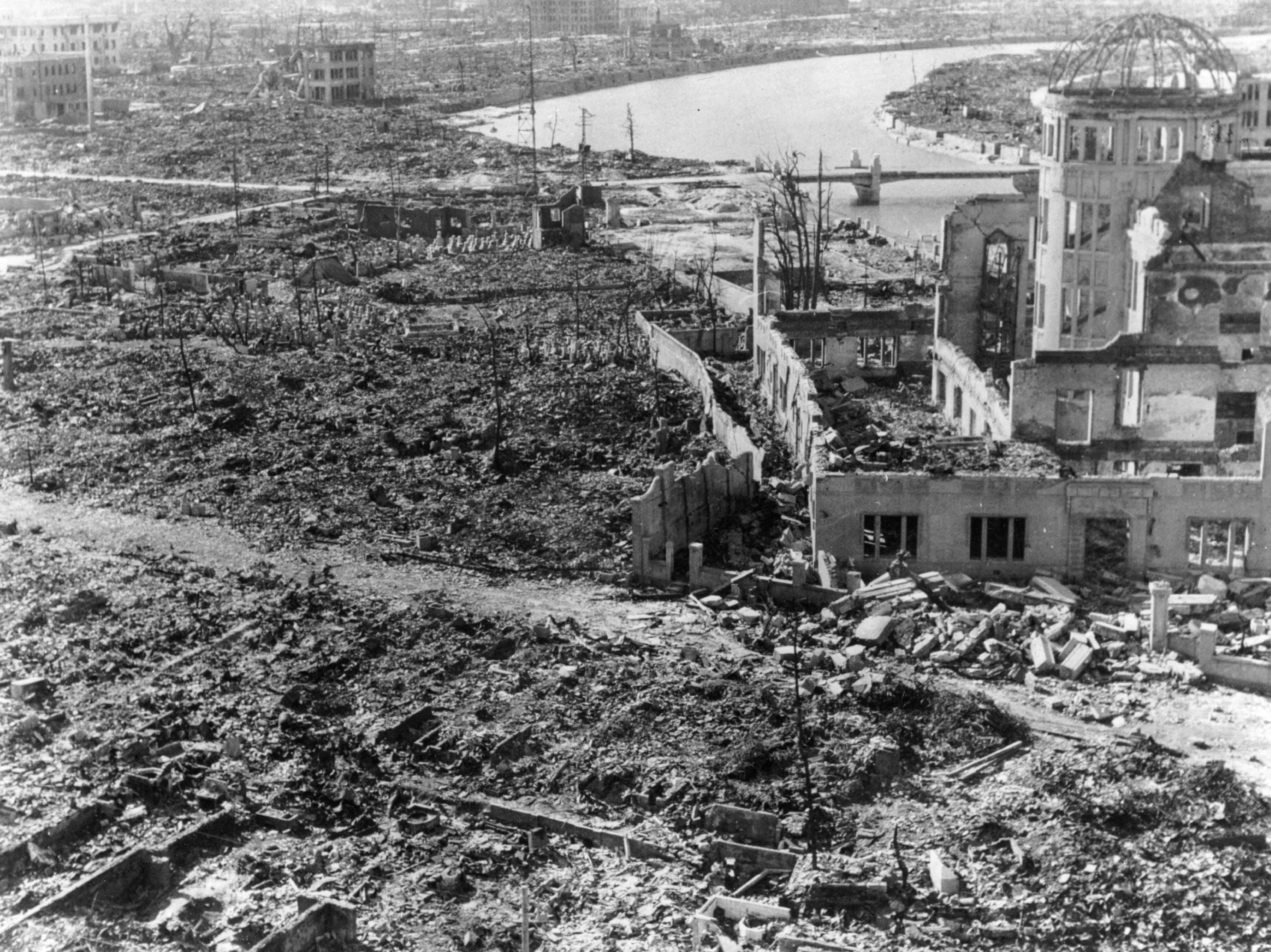 What was left of the city of Hiroshima after the atomic bomb