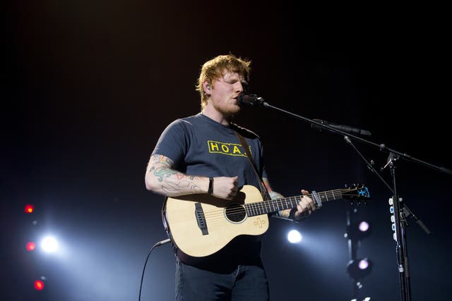 Ed Sheeran on stage (PA)