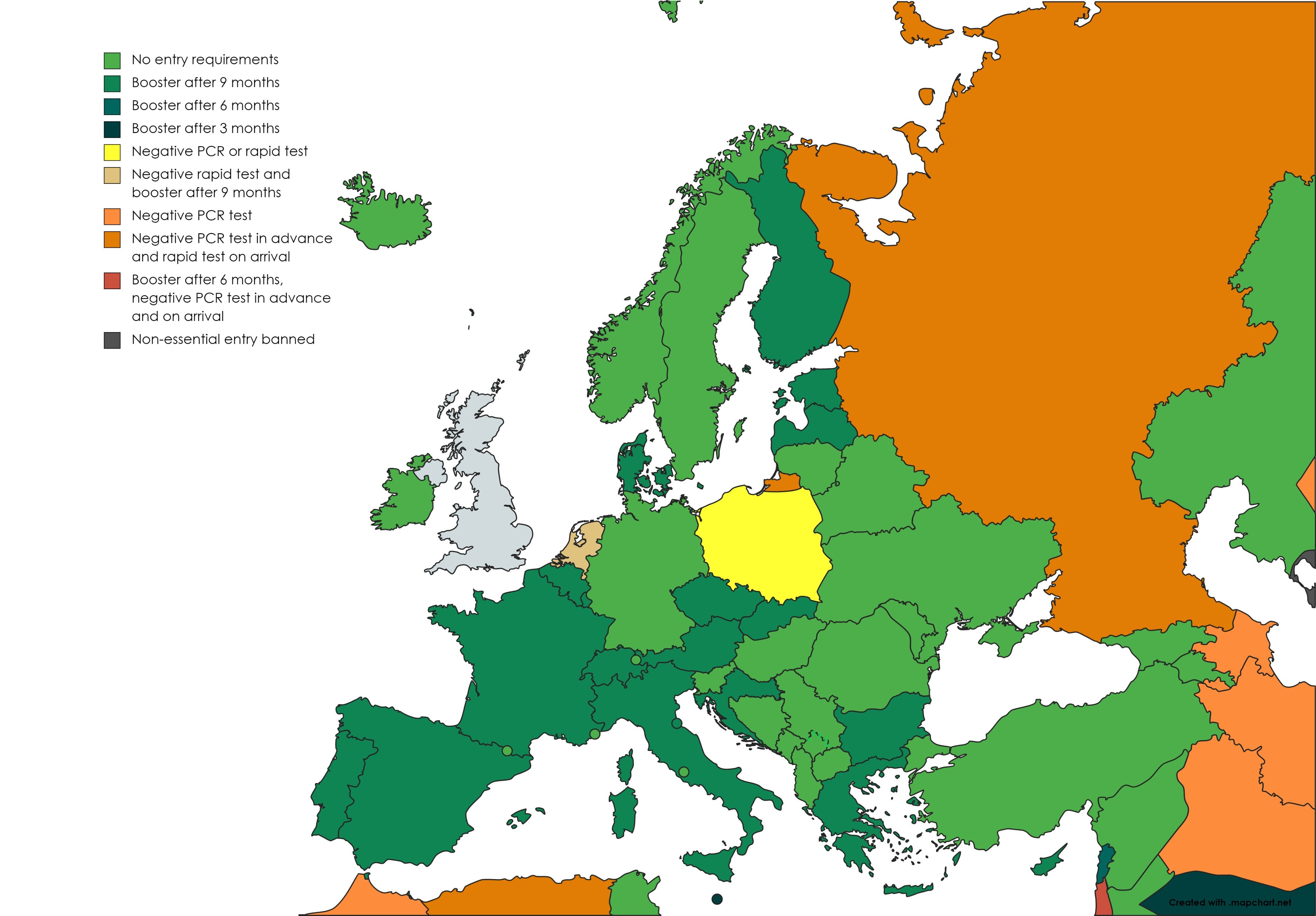 Sam Street’s map of countries with fewest Covid restrictions