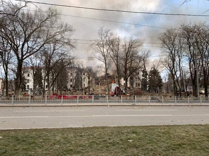 Donetsk Regional Theatre of Drama was destroyed by an airstrike on Wednesday