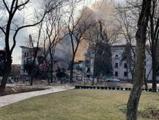 Ukraine news – live: ‘15-point peace plan’ discussed as bombed theatre was marked with ‘children’ warning