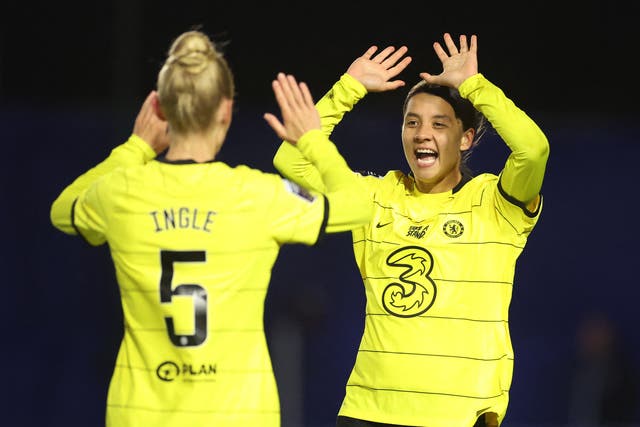 <p>Sam Kerr will look to add to her goal tally </p>