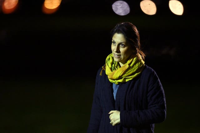 Nazanin Zaghari-Ratcliffe arrives at Brize Norton, Oxfordshire, after she was freed from detention by Iranian authorities. (Leon Neal/PA)