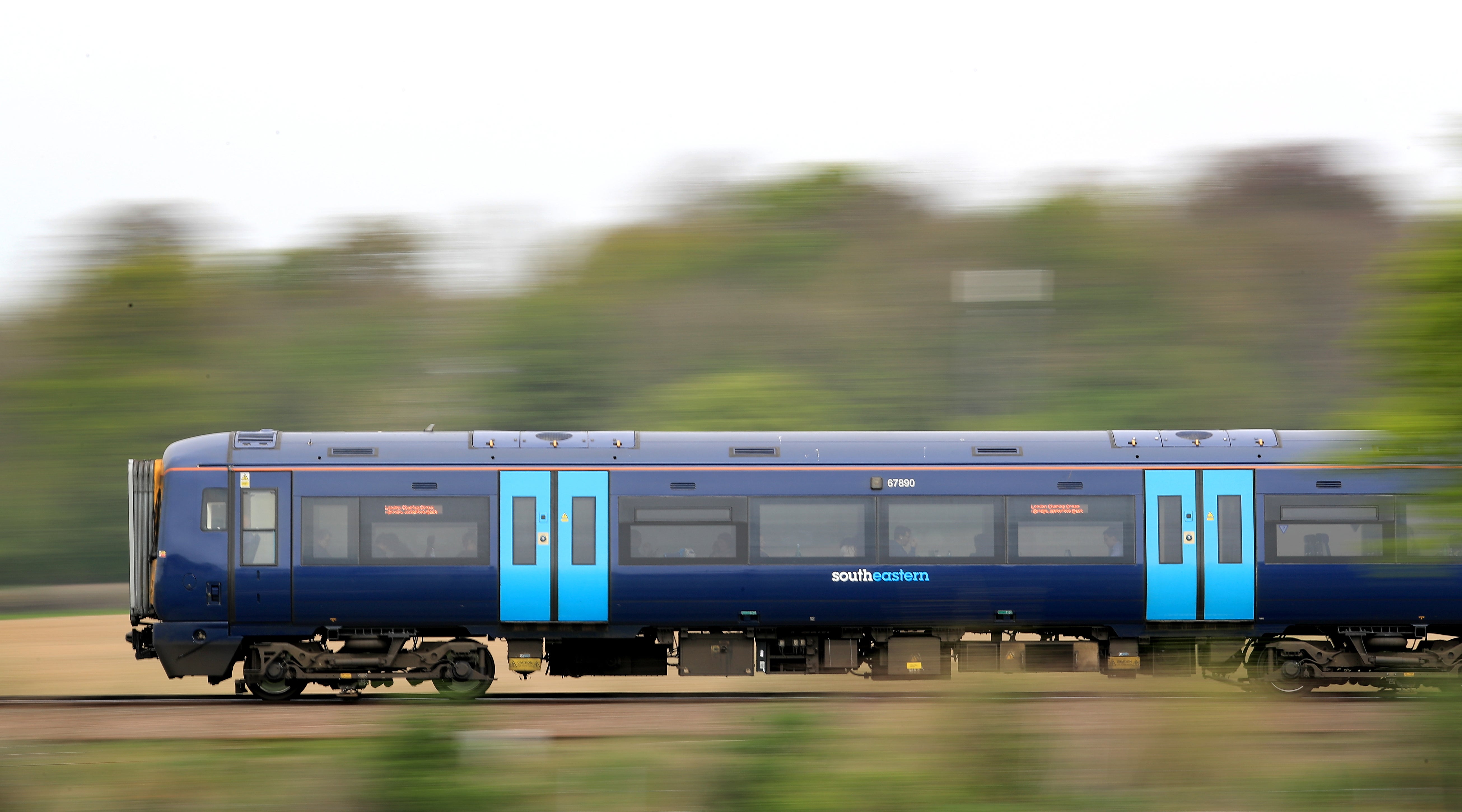 A Southeastern train passing through Ashford in Kent (Gareth Fuller/PA)