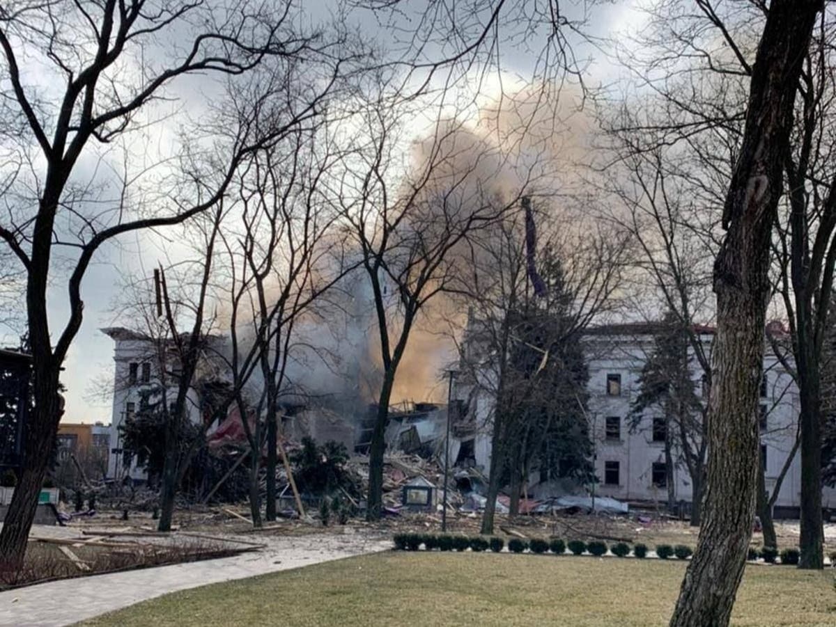 Mariupol officials say there are survivors from Russian theatre attack as bomb shelter ‘withstood’ shelling