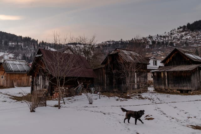 <p>Six hundred newcomers now sleep soundly in the village of Kryvorivnya, which normally has about 1,300 residents</p>