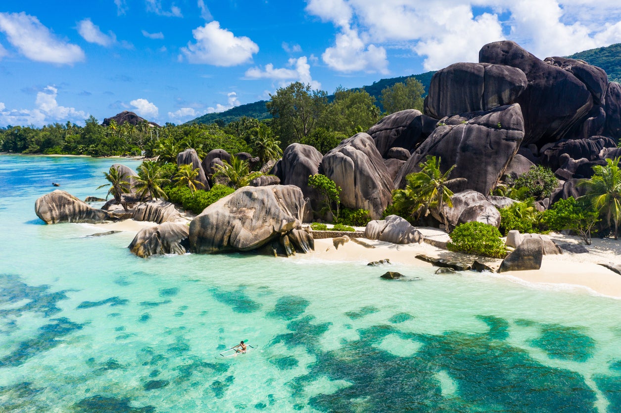 The Seychelles is famous for its paradise beaches