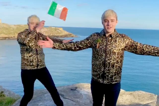<p>Jedward wished everyone a Happy St Patrick’s Day (except Putin)</p>