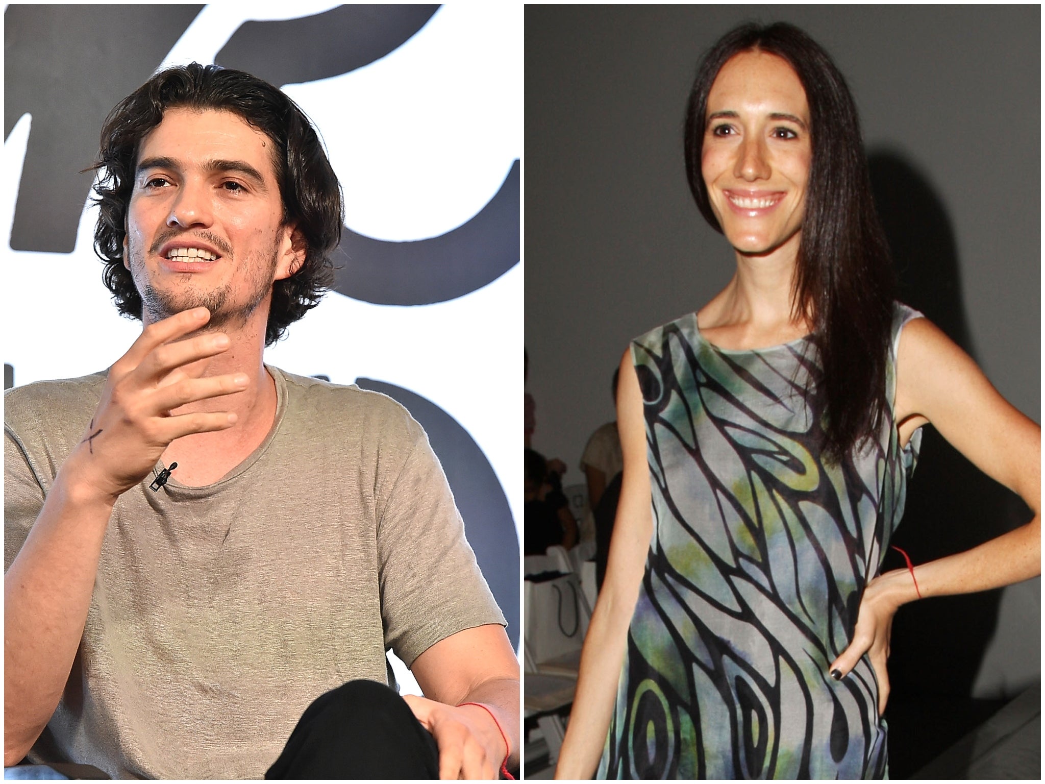 Adam Neumann in 2016 (left) and Rebekah Neumann in 2010 (right) both wear Kabbalah’s red string on their left wrists