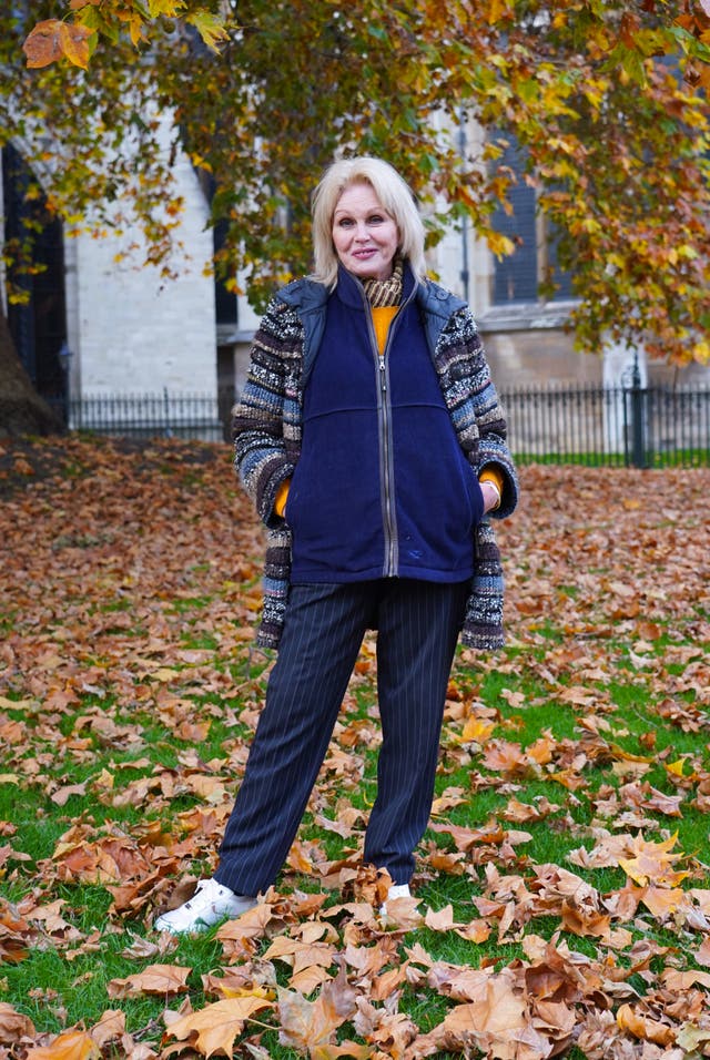 Dame Joanna Lumley was awarded a damehood for services to drama, entertainment and charitable causes (Ian West/PA)