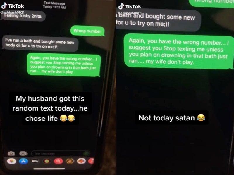 Woman shares husbands response to receiving scam sexts Hubby has my back The Independent