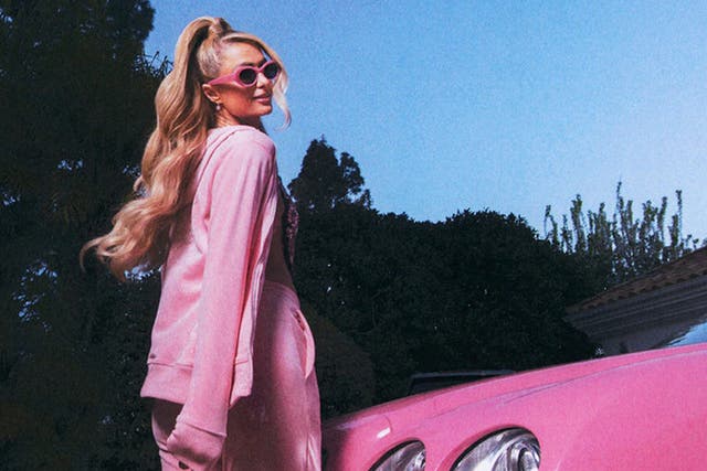 <p>Paris Hilton launches her own range of tracksuit designs</p>