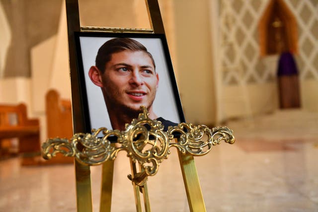 Footballer Emiliano Sala died as a result of a plane crash, having been overcome by toxic levels of carbon monoxide during an unlicensed commercial flight, an inquest jury has concluded (Jacob King/PA)