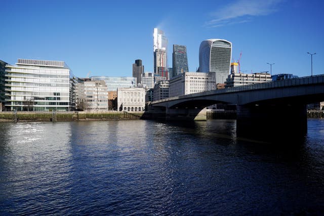 Shares rose in London on Thursday (Jonathan Brady/PA)
