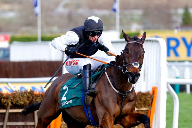 <p>Flooring Porter and Danny Mullins won the Stayers’ Hurdle</p>