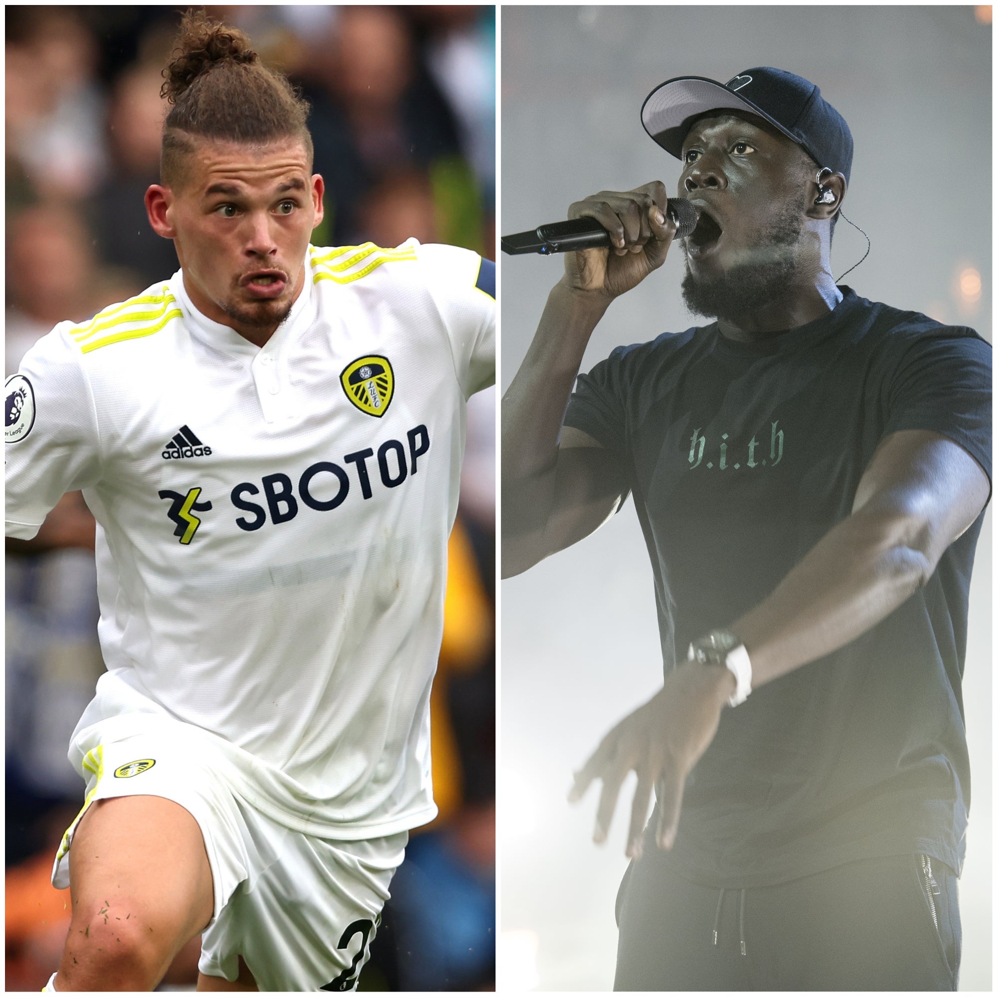 Kalvin Phillips and Stormzy (Richard Sellers/Ian West/PA)