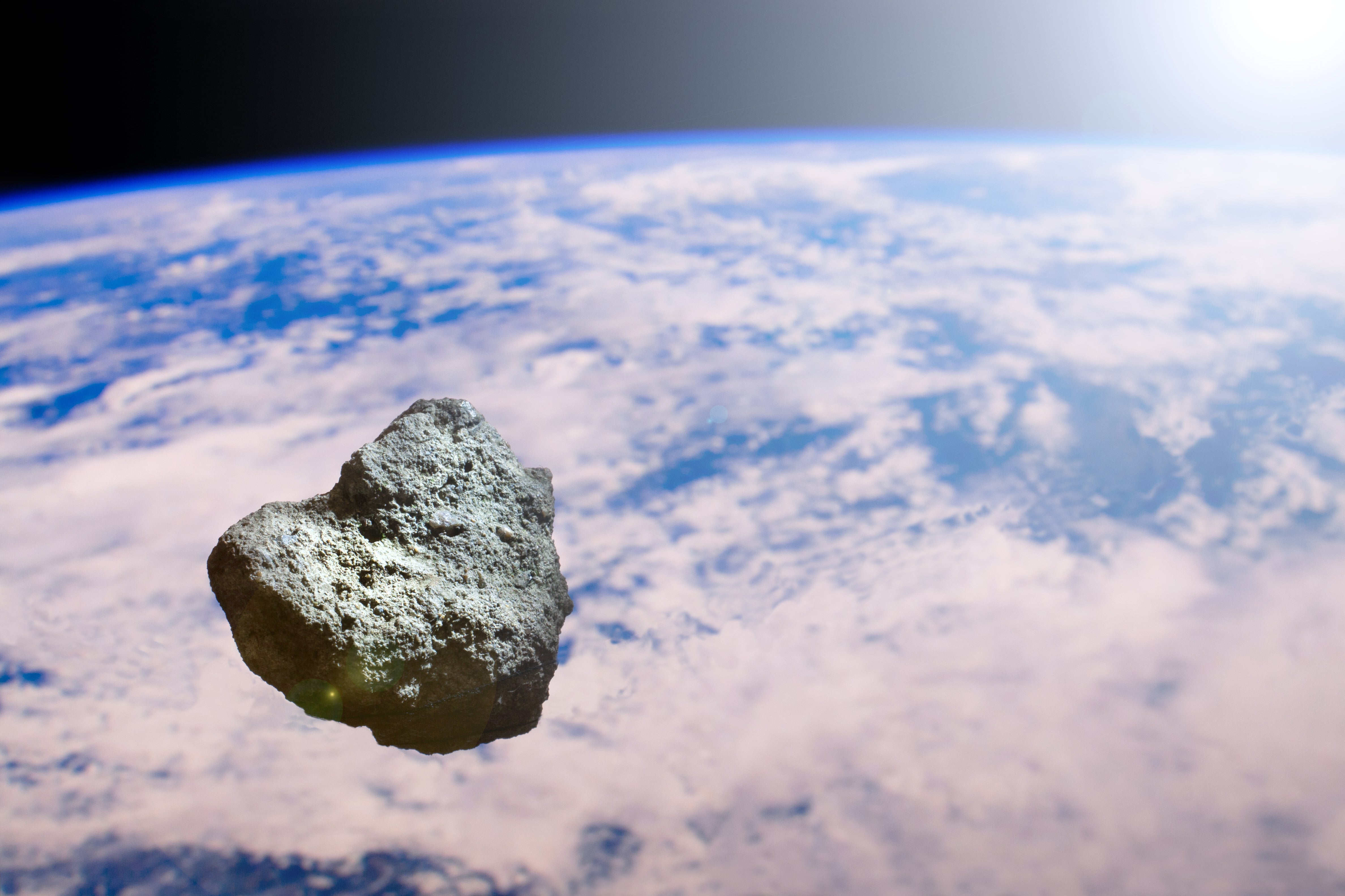 An artists conception of a near Earth asteroid