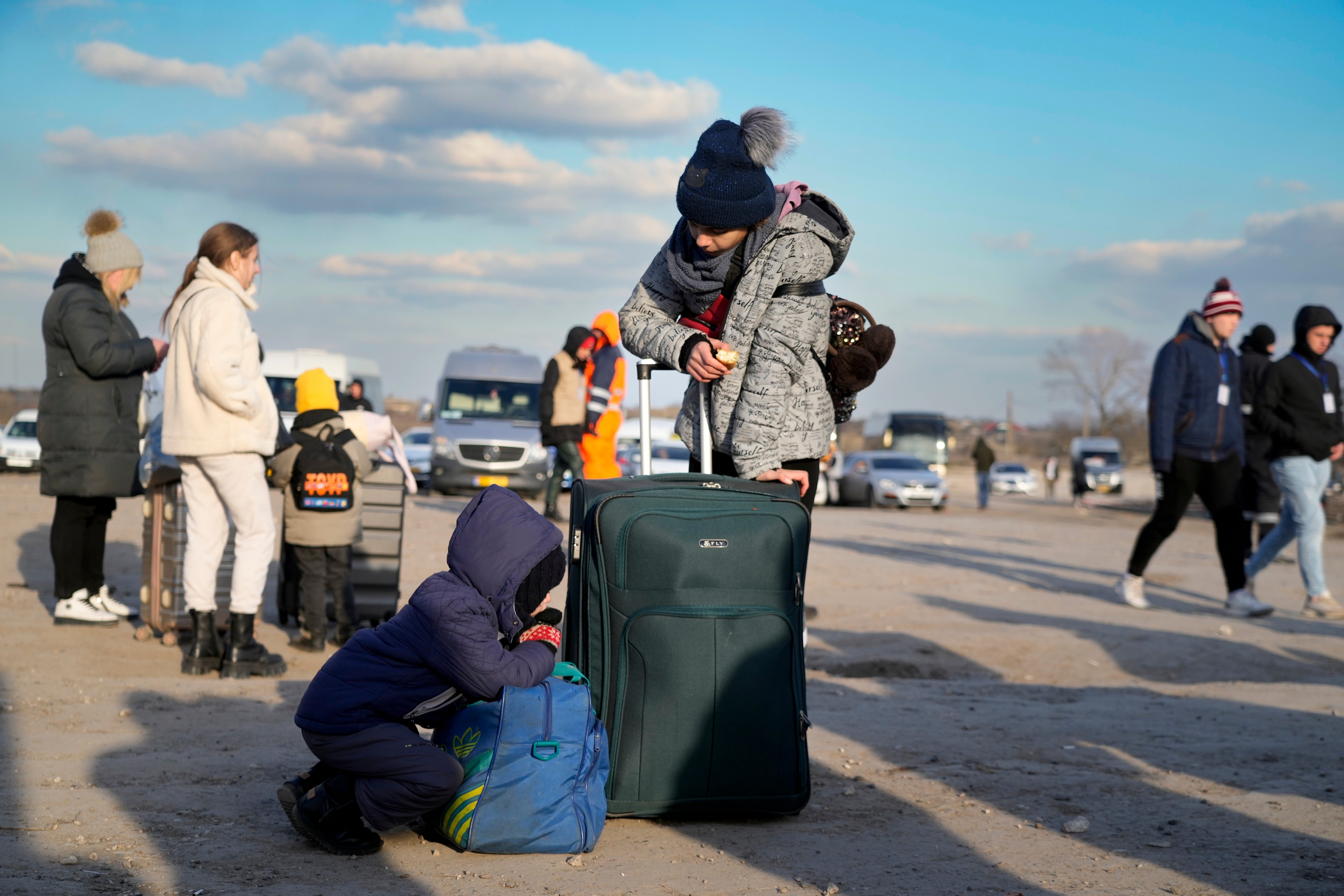 Refugees are continuing to flee Ukraine (Sergei Grits/AP)