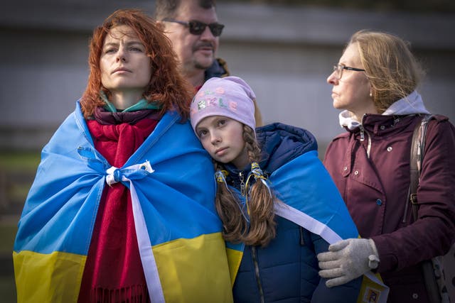 Ukrainian refugees without family members in the UK will be able to apply for visas under a new scheme launching on Friday (Jane Barlow/PA)