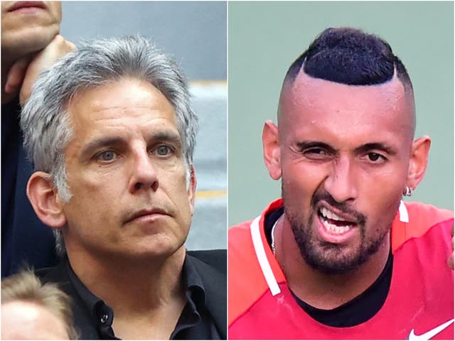 <p>Ben Stiller and Nick Kyrgios</p>