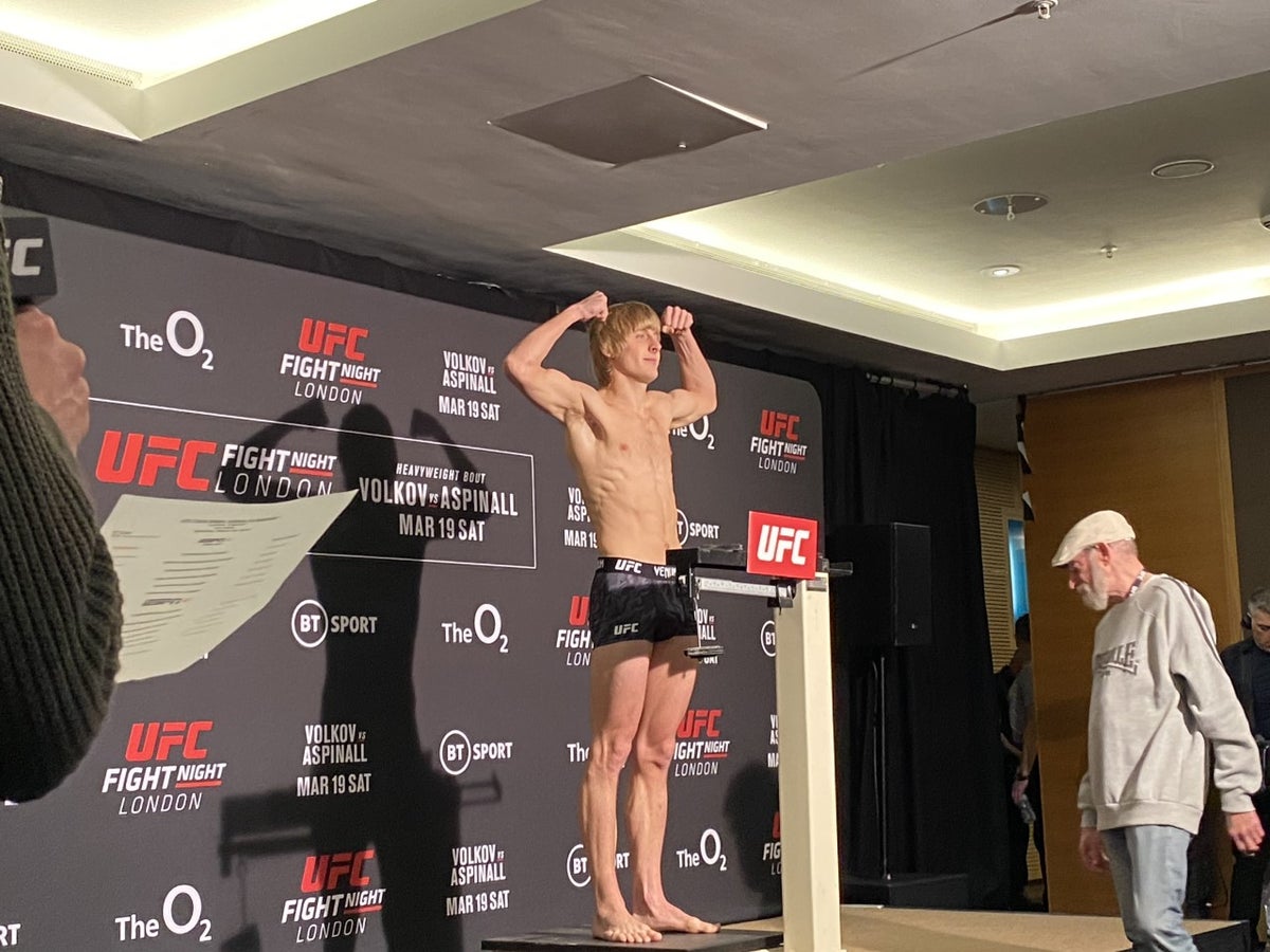 UFC London weigh-ins LIVE: Latest updates as Paddy Pimblett, Tom Aspinall and other fighters hit scales