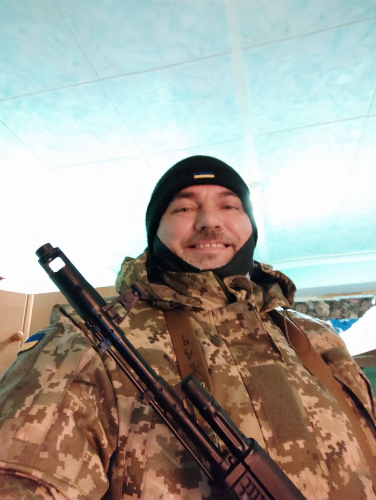 Andrii Zharikov’s teacher father has joined the territorial army to defend Kyiv from the Russian invaders (family handout/PA)