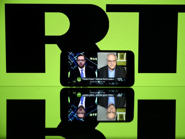 <p>RT has been broadcast in the UK since October 2014</p>