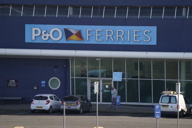 Downing Street has warned P&O Ferries it is ‘looking very closely’ at the legality of its decision to sack 800 seafarers (Danny Lawson/PA)