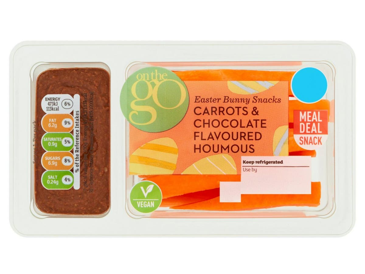 Sainsbury’s is selling chocolate hummus with carrot sticks for Easter
