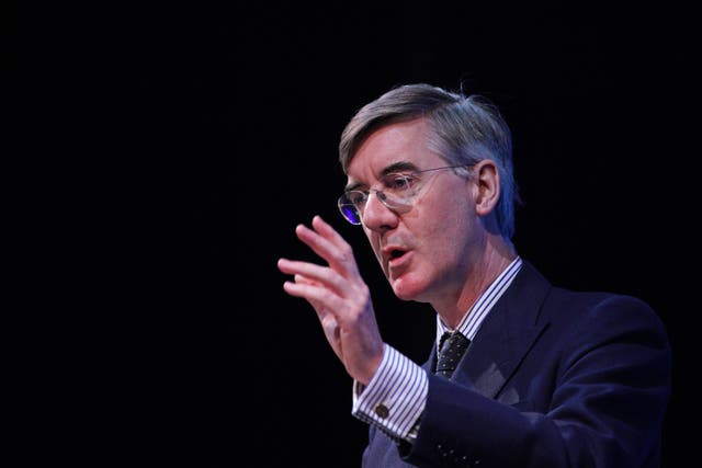 Minister for Brexit Opportunities Jacob Rees-Mogg speaking during the Conservative Party Spring Forum at Winter Gardens, Blackpool