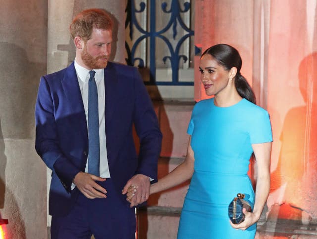 The Duke and Duchess of Sussex leave Mansion House in London after attending the Endeavour Fund Awards.