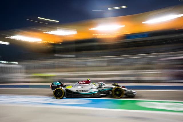 Lewis Hamilton was ninth in the second practice session (Hassan Ammar/AP)