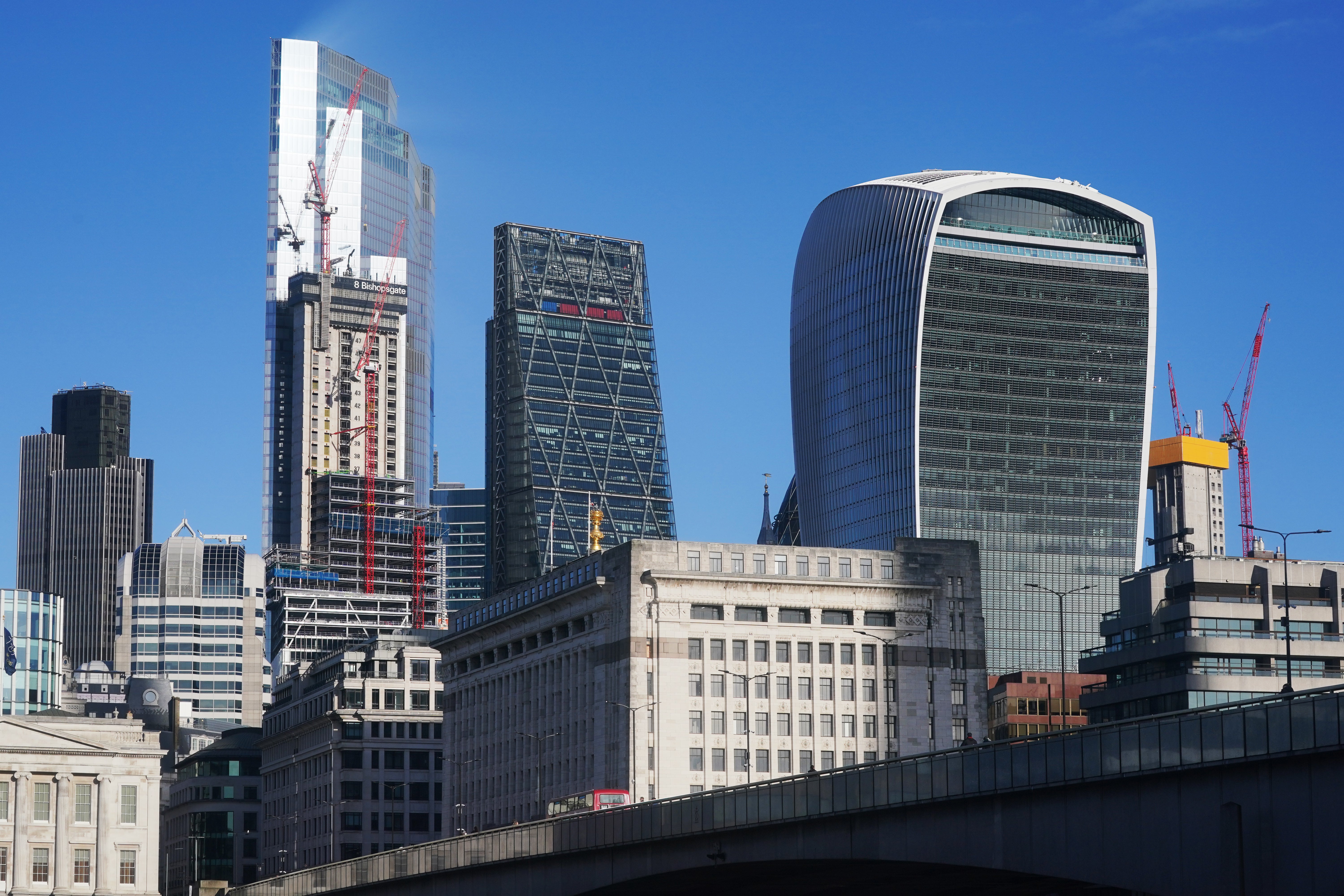 The FTSE 100 has gained around 250 points since the end of last week. (Jonathan Brady/PA)