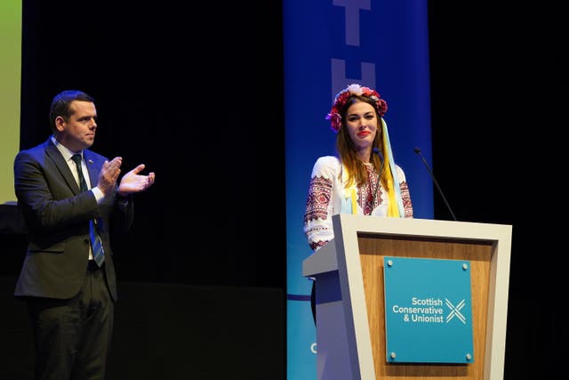 Zhenya Dove spoke to the conference in Aberdeen (Andrew Milligan/PA)