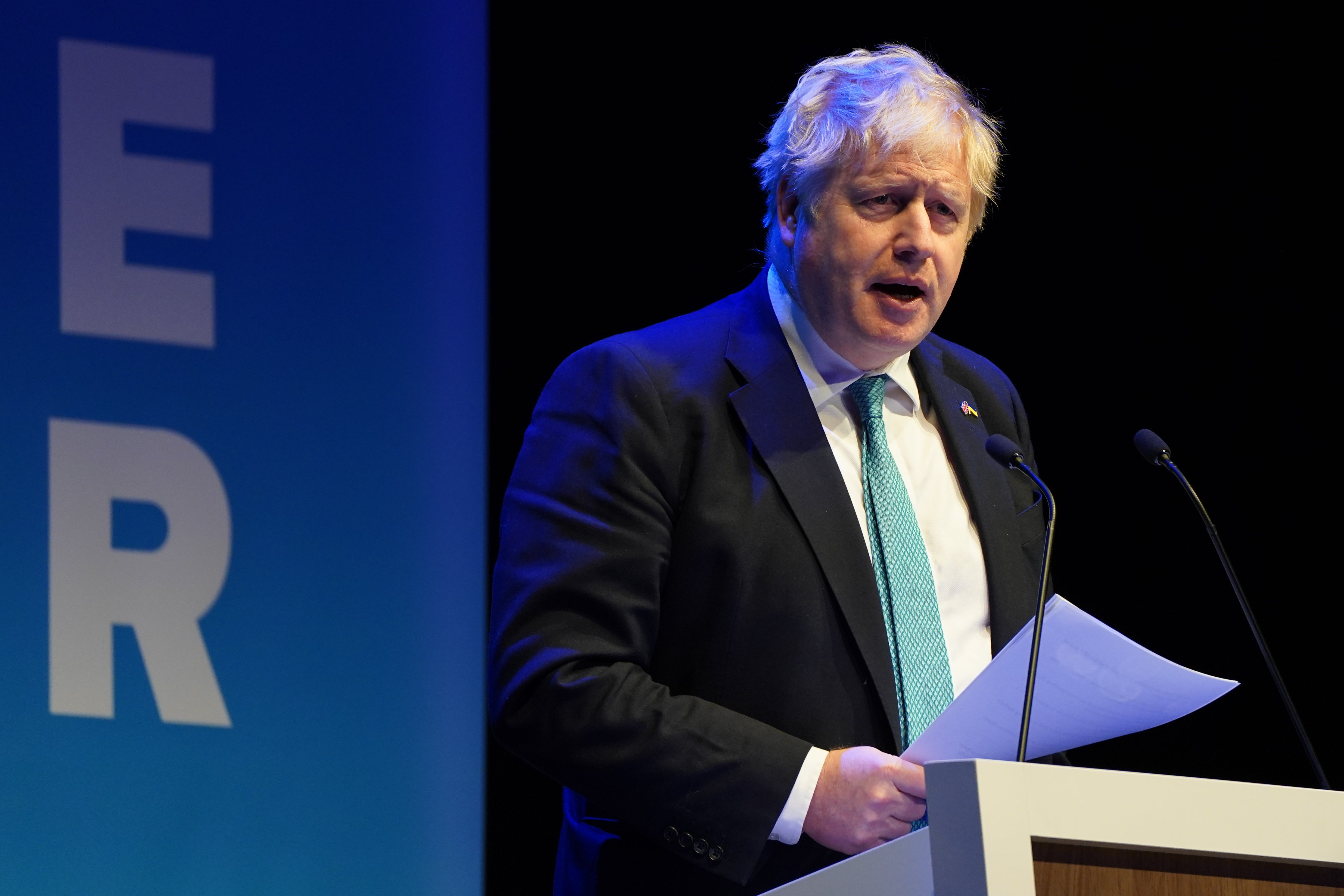 Boris Johnson at the Scottish Conservative Conference (Andrew Milligan/PA)